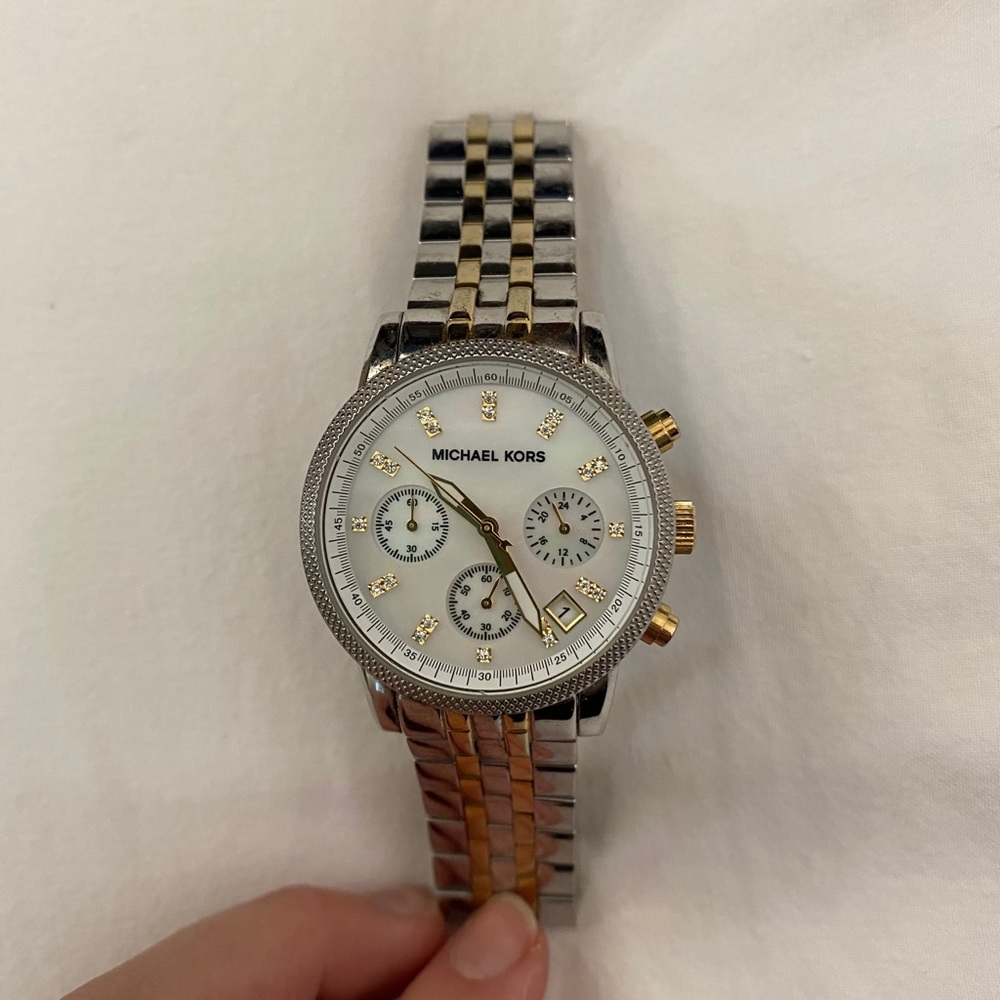 Michael Kors Ladies Ritz Two Tone Steel Watch